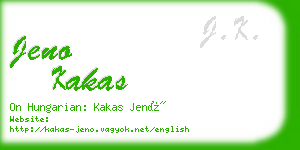 jeno kakas business card